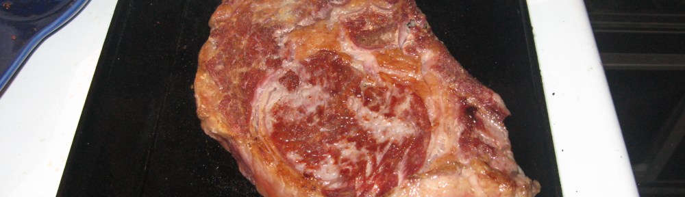 the just-turned steak