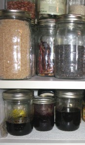 Ball-Mason jars for storage
