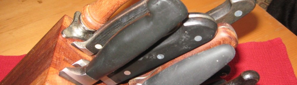 Knive block with knives