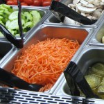 julienned carrots on the salad bar