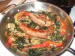 sausages and greens 