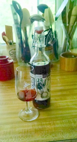 bottle and glass of Beatnik