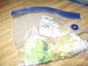 corn in vacuum sealed bag