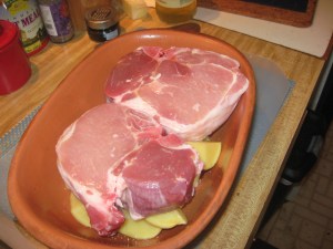 pork chops and potatoes