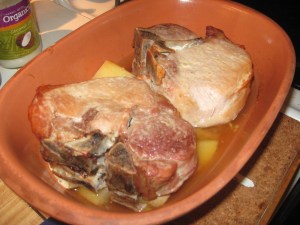 roasted pork and potatoes